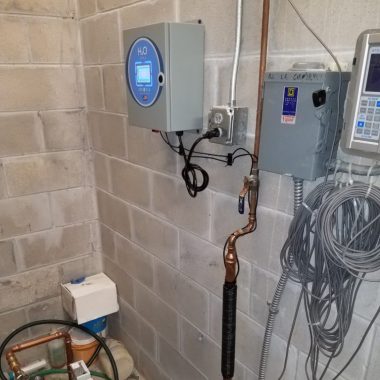 installed H2O Elite Labs EWC on cement wall